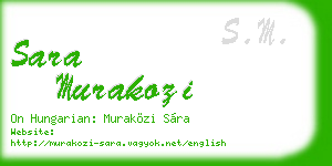 sara murakozi business card